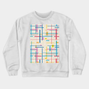 Geometric Fall In Line Glitch Crewneck Sweatshirt